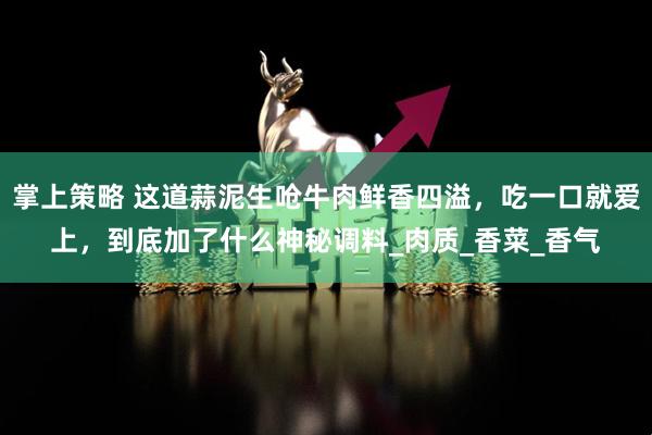 掌上策略 这道蒜泥生呛牛肉鲜香四溢，吃一口就爱上，到底加了什么神秘调料_肉质_香菜_香气