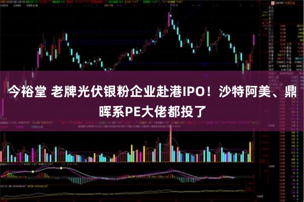 今裕堂 老牌光伏银粉企业赴港IPO！沙特阿美、鼎晖系PE大佬都投了